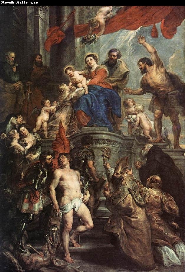 RUBENS, Pieter Pauwel Madonna Enthroned with Child and Saints